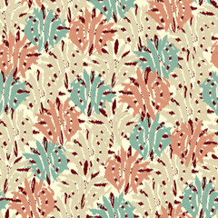 Poster - Abstract flower seamless pattern background
