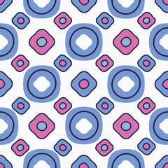 Aufkleber - Seamless abstract pattern with the image of oval geometric shapes
