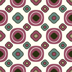 Aufkleber - Seamless abstract pattern with the image of oval geometric shapes
