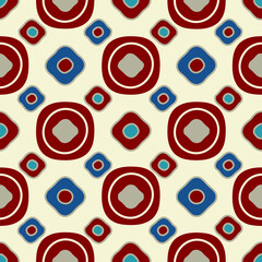 Aufkleber - Seamless abstract pattern with the image of oval geometric shapes
