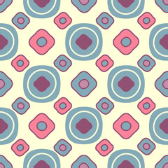 Aufkleber - Seamless abstract pattern with the image of oval geometric shapes

