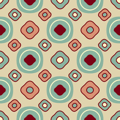 Aufkleber - Seamless abstract pattern with the image of oval geometric shapes
