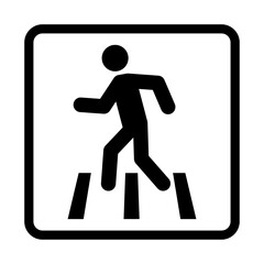 Canvas Print - No walk icon access for pedestrians prohibition sign, vector illustration. No pedestrian sign