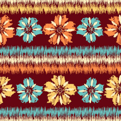 Poster - Abstract flower seamless pattern background
