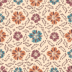 Poster - Abstract flower seamless pattern background
