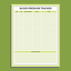 Wall Mural - Healthy planner, blood pressure tracker