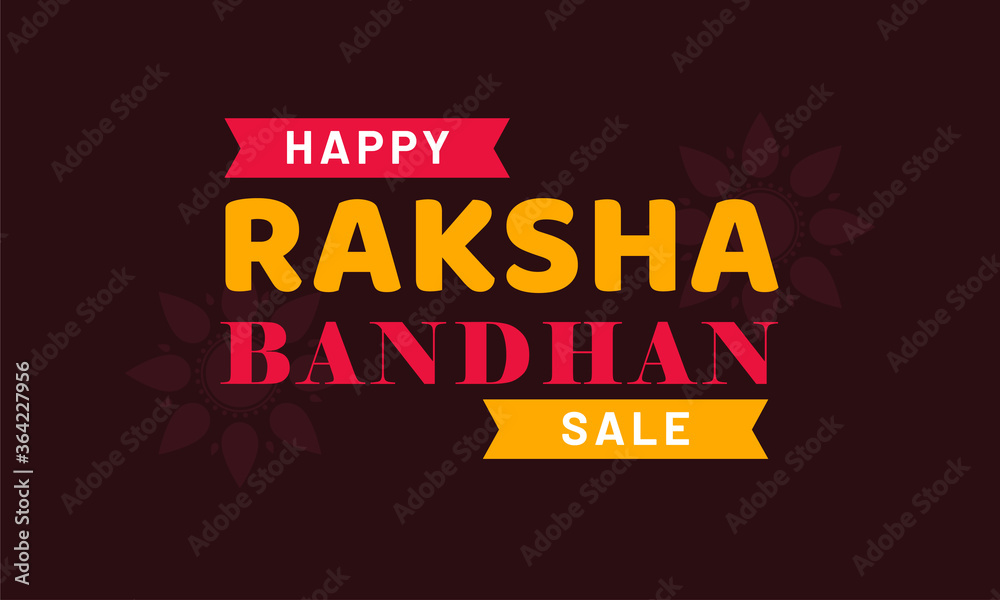 Happy Raksha Bandhan typography text label, badge, logo, emblem design ...
