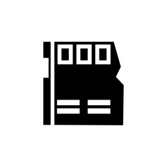 Poster - memory card icon. application icon. perfect for website, application, interface, logo, background and presentation template. icon design line style
