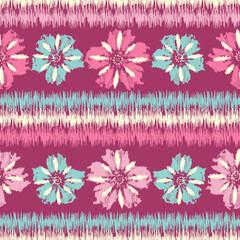 Poster - Abstract flower seamless pattern background
