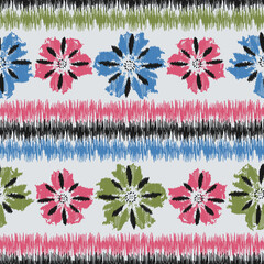 Poster - Abstract flower seamless pattern background
