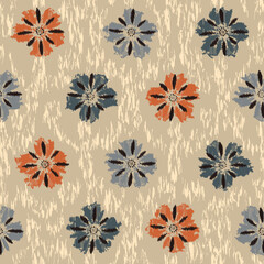 Poster - Abstract flower seamless pattern background
