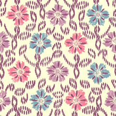 Poster - Abstract flower seamless pattern background
