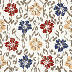 Poster - Abstract flower seamless pattern background
