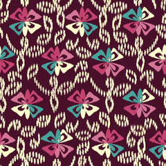 Poster - Abstract flower seamless pattern background
