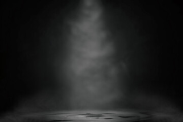 Poster - Black abstract background with water and smoke.