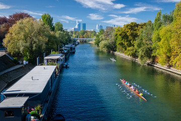 The Seine and Ile de la Jatte in Levallois Perret