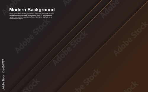 Fotomural Illustration vector graphic of abstract background black and brown color modern