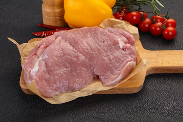 Raw pork meat