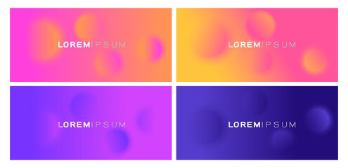 Poster - set of colorful blur gradient on background trendy background for business or technology presentatio