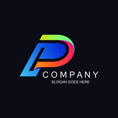 Letter p logo design