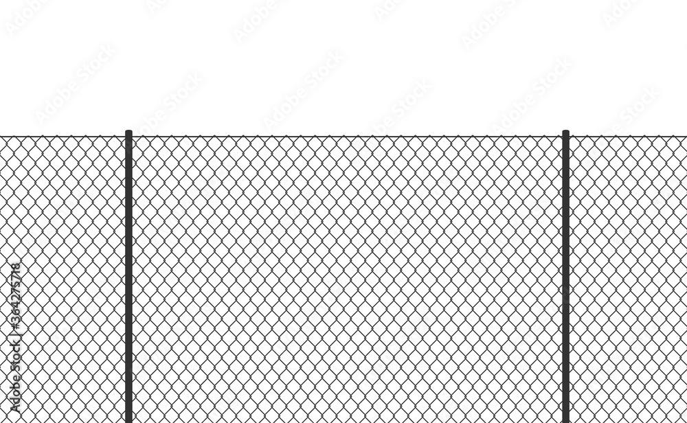 Wire chain-link fence. Vector steel woven net pattern illustration ...