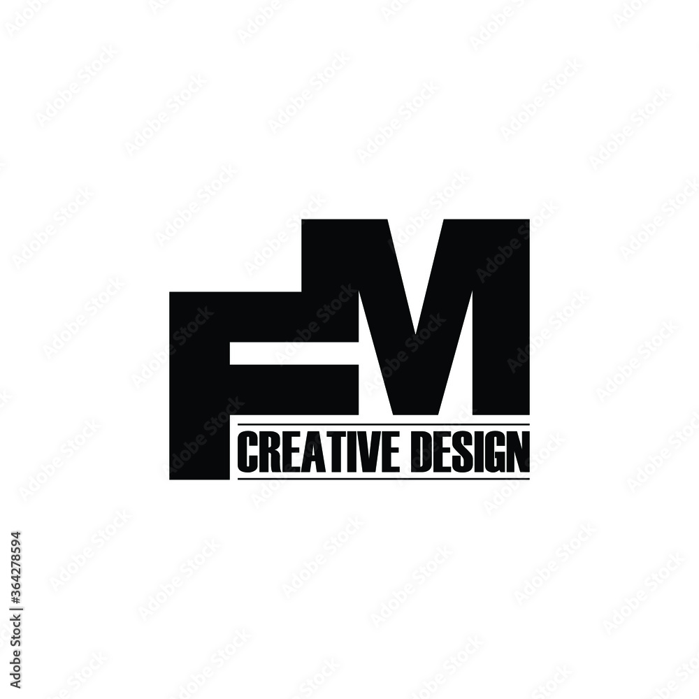 Letter FM logo icon design vector. monogram logo vector illustration ...