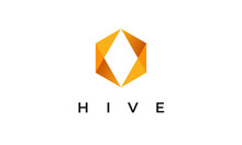 Modern Hive Logo Design | Creative Bee Hive Design Template | Hexagon Shape Hive Vector Symbol