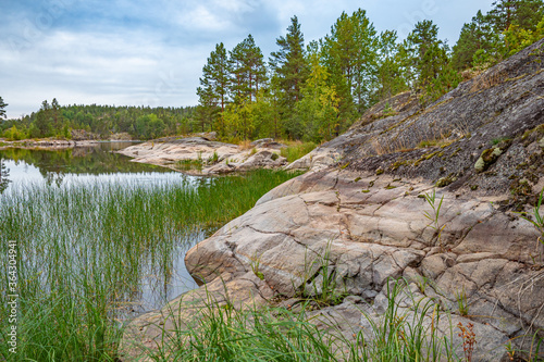 Russia. Karelia. The shore ...