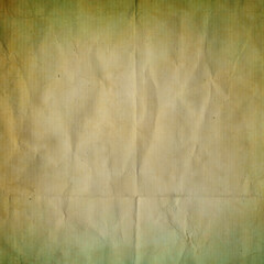 Sticker - old crumpled kraft paper texture or background with blue borders