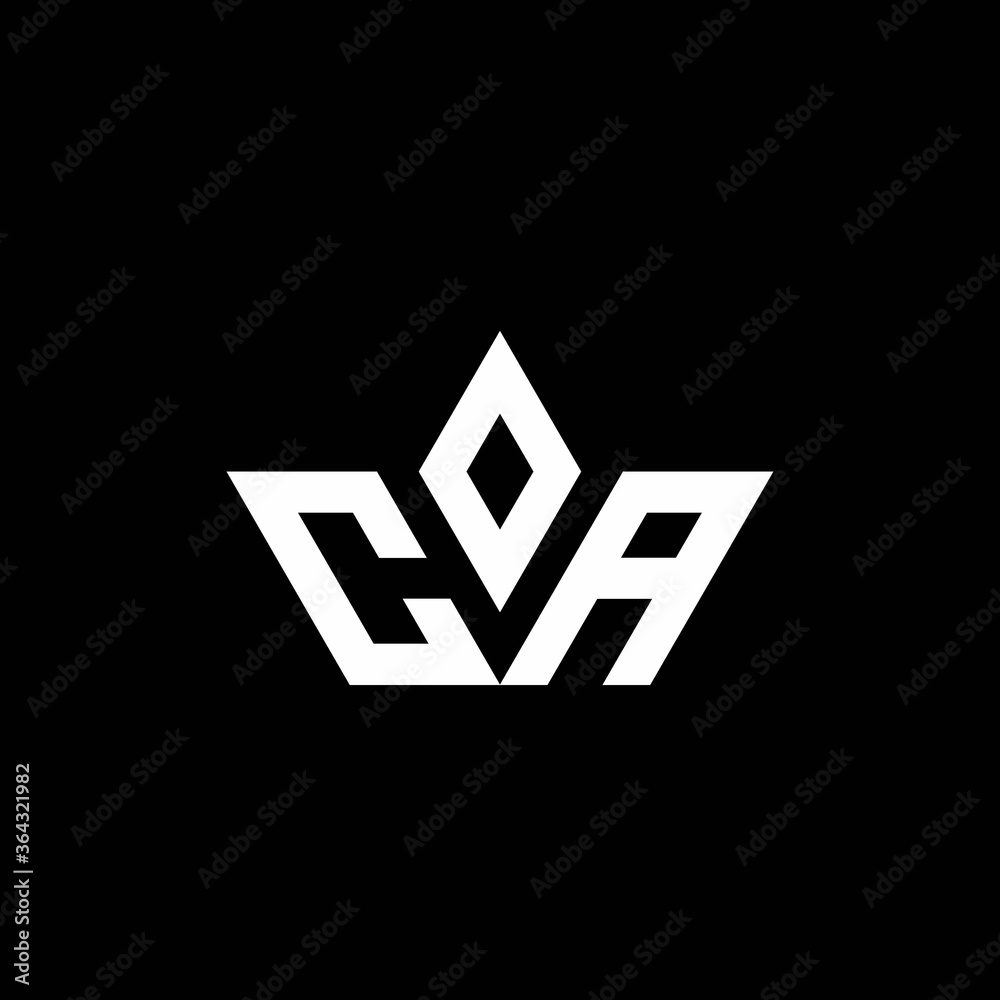 CA monogram logo with crown shape luxury style Stock Vector | Adobe Stock