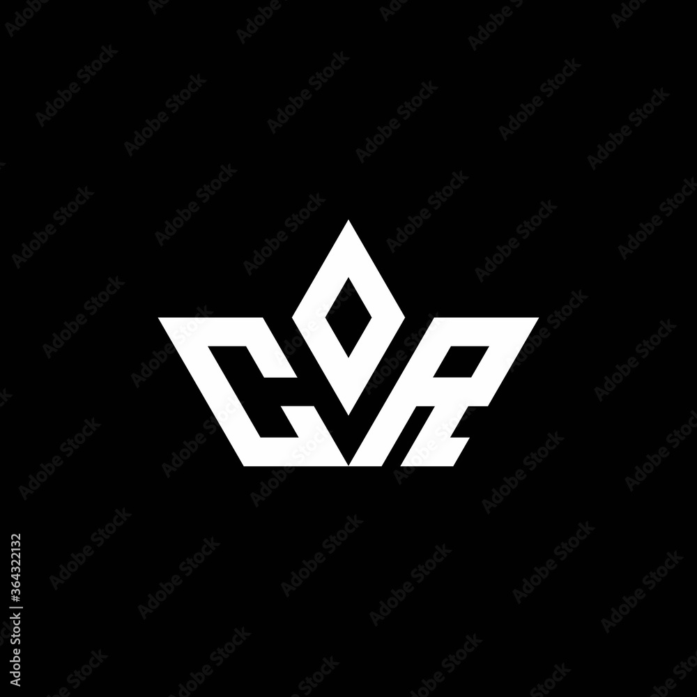CR monogram logo with crown shape luxury style Stock Vector | Adobe Stock