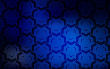 Poster - dark blue vector backdrop with curved lines. a circumflex abstract illustration with gradient. a com