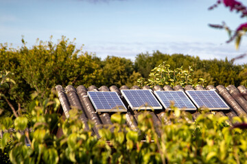solar panels on a small house roof