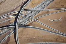 Overhead view of interstate highways