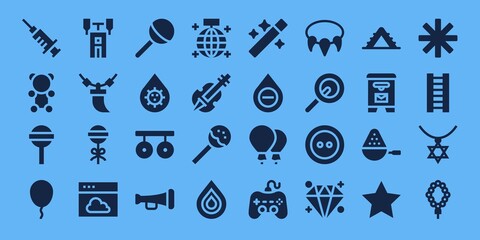 Wall Mural - Modern Simple Set of shiny Vector filled Icons