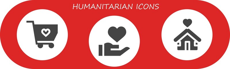 Poster - humanitarian icon set