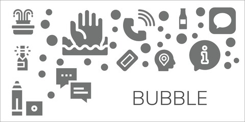 Canvas Print - bubble icon set