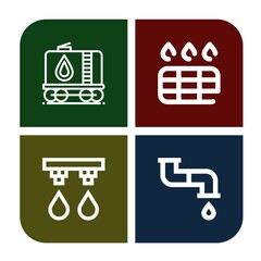 Sticker - plumbing simple icons set