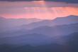 Sun Breaks Through Dark Clouds Above Blue Ridge