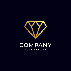 Wall Mural - Diamond Gold Luxury logo icon design  Stock Photos & Vectors 