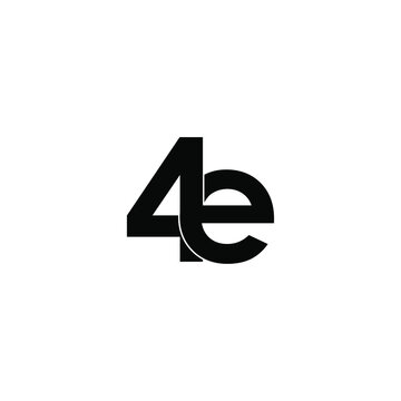 4e letter original monogram logo design