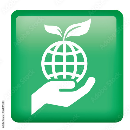 グリーン緑のエコロジーのイメージのイラストアイコン 手に若葉の地球のアイコン Ecology Icon Comprar Este Vector De Stock Y Explorar Vectores Similares En Adobe Stock Adobe Stock