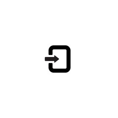 Poster - Enter Sign Vector Trendy Style. Get in Icon Illustration