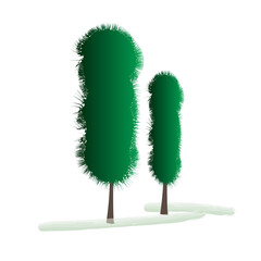 Wall Mural - Vector logo tree design in eps 10. Simple template and ready to use.