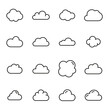 Premium set of cloud line icons.
