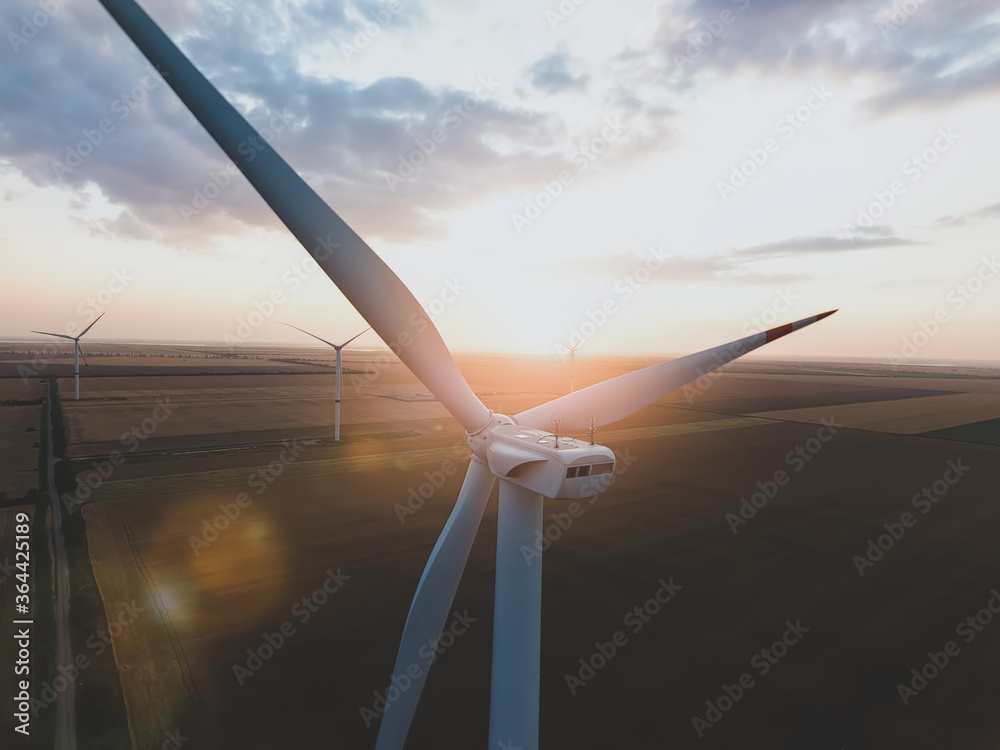 Windmills for electric power in countryside