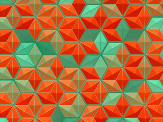 Aufkleber - Modern background with honeycomb pattern. Abstract 3d rendering colored backdrop