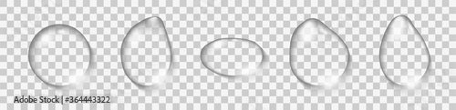 Fotografía Mockup realistic Water drops isolated on transparent background