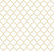 Moroccan pattern vector in gold and white. Decorative seamless motif for wallpaper, textile, or packaging. Traditional classic luxury design. Simple geometric ornament for fashion or home print.