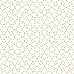  Seamless arabic geometric ornament in brown color.